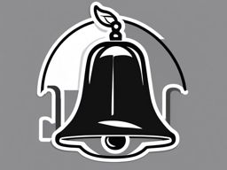 Hand Bell Sticker - Ringing the bell to signal the end of a class or the start of a new one, , sticker vector art, minimalist design