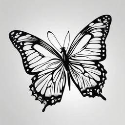 butterfly tattoo designs for ladies  simple color tattoo, minimal, white background