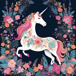 Cute Wallpaper for Laptop - Whimsical Unicorn Illustration  intricate patterns, splash art, wallpaper art