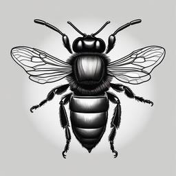 drawing of a violet carpenter bee  minimal rough sketch scribbles,doodles,black and white