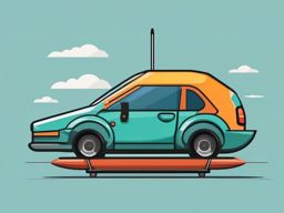 Solar Car Clipart - A solar-powered car for sustainable transportation.  color vector clipart, minimal style