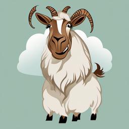 Goat clipart - goat with a funny pose  clipart