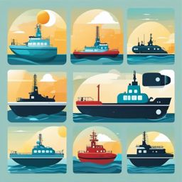 Submersible Clipart - A submersible vessel for deep-sea exploration.  color vector clipart, minimal style
