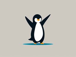 Penguin Yoga Sticker - A penguin striking a yoga pose, promoting relaxation. ,vector color sticker art,minimal