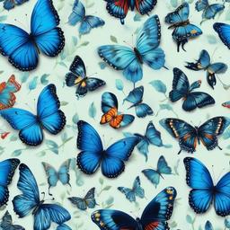 Butterfly Background Wallpaper - cute wallpapers blue butterfly  