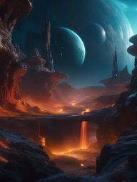 Sci-Fi Fantasy - A science fiction-inspired fantasy landscape with alien worlds detailed matte painting, deep color, fantastical, intricate detail, splash screen, complementary colors, fantasy concept art, 8k resolution trending on artstation unreal engine 5