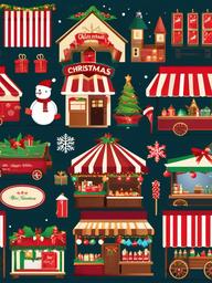 Christmas Pictures clipart - Christmas market scene  vector clipart