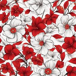 Flower Background Wallpaper - flower background red   draw in realism style