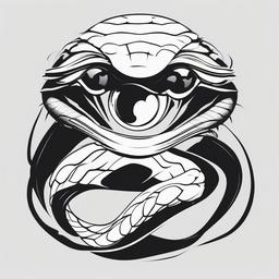 Tattoo Snake Eyes - Tattoo featuring the eyes of a snake.  simple vector tattoo,minimalist,white background