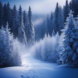 Winter background wallpaper - snowy woods background  
