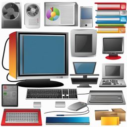 computer clipart - a modern and tech-savvy computer for digital tasks. 