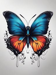 modern butterfly tattoo  
