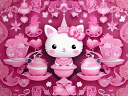 Kawaii Wonderland Pink Aesthetic Wallpaper intricate details, patterns, wallpaper photo