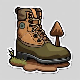 Hiking Boot and Wildlife Emoji Sticker - Spotting wildlife on trails, , sticker vector art, minimalist design