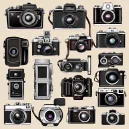 Camera Clipart, Vintage and modern cameras capturing moments. 