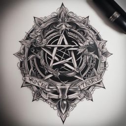 supernatural tattoo, inspired by the popular tv series and its supernatural themes. 