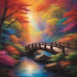 cross a bridge that connects two magical realms in a burst of color at rainbow bridge. 