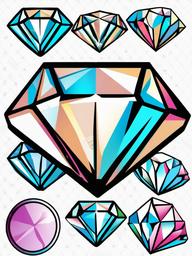 Diamond clipart - diamond as a symbol of love  vector clipart