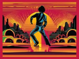 1970s Disco Inferno - Get ready to dance with a t-shirt inspired by the disco inferno of the '70s. , vector art, splash art, retro t shirt design