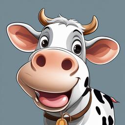 cartoon of a cow  