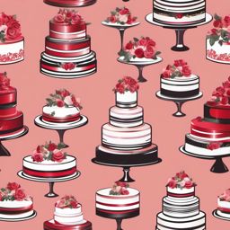 Wedding Cake Cutting clipart - Cutting the wedding cake, ,vector color clipart,minimal