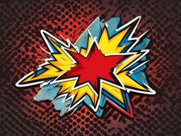 Comic book zap sticker- Dynamic and electrifying, , sticker vector art, minimalist design