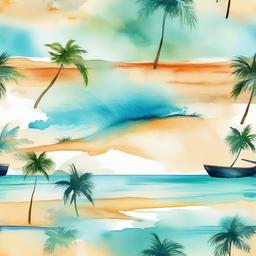 Beach background - beach watercolor background  