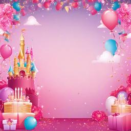 Birthday Background Wallpaper - princess theme backdrop  