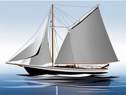 sailboat clipart - a graceful, sailing boat on water. 
