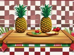 Pineapple clipart - pineapple on a picnic table  clipart