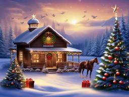 Western Christmas Wallpaper  