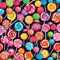 Candies clipart - lollipops with swirly patterns  