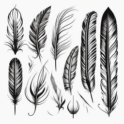 Quill Tattoos - Tattoos with quill or feather pen motifs.  simple vector tattoo,minimalist,white background