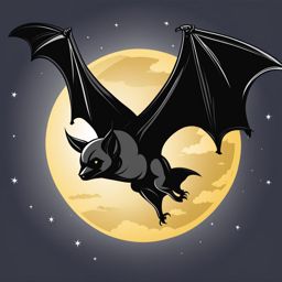 bat clipart - a nocturnal and winged bat image. 