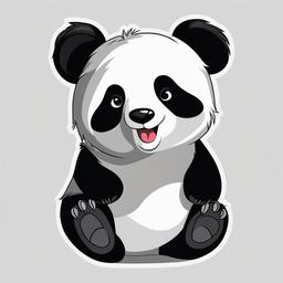 cute panda bear tattoo  simple vector color tattoo