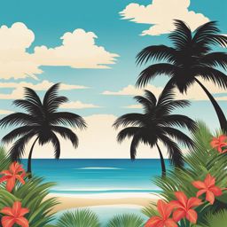 palm tree clipart - swaying in a tropical breeze. 