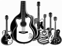 guitar clipart black and white 