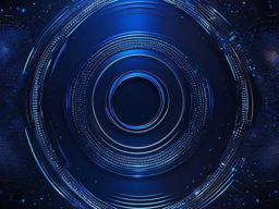 Dark Blue Wallpaper - Futuristic Mystical Midnight Blue Galaxy in Cyberspace  intricate patterns, splash art, wallpaper art