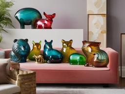 Coloured Glass Animals - Adorn your space with colored glass animals, creating a vibrant and lively atmosphere with a variety of hues.  