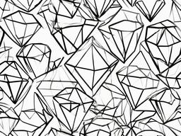 drawing of diamond  minimal rough scribbles,doodles,black and white