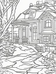 Mini Christmas Coloring Pages  outling,coloring pages,black and whit