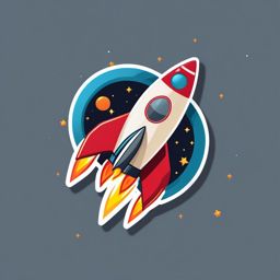 Rocket Emoji Sticker - Cosmic ascent, , sticker vector art, minimalist design