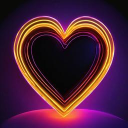 Neon Background Wallpaper - black background neon heart  