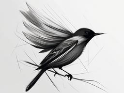 a simple drawing of a bird  minimal rough scribbles,doodles,black and white