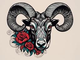 aries and cancer tattoo  simple vector color tattoo