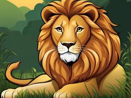 Lion clipart - lion illustrated in a cartoon style  