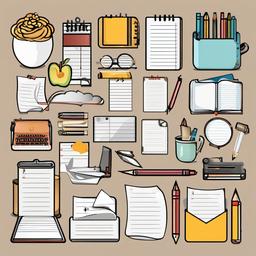 Writing clipart - writing prompts and ideas  vector clipart