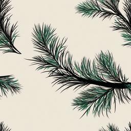 cedar branch tattoo  simple vector color tattoo