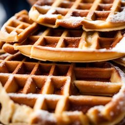 gaufres de liège, belgian waffles, indulged at a winter market in brussels. 