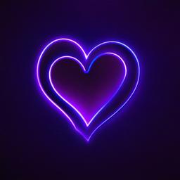 Heart Background Wallpaper - purple neon heart wallpaper  